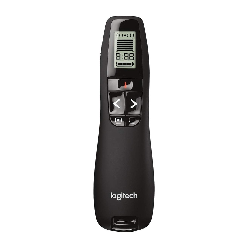 Logitech R800 Wireless Presenter Remote Green Laser‎ Pointer LCD Screen 100ft